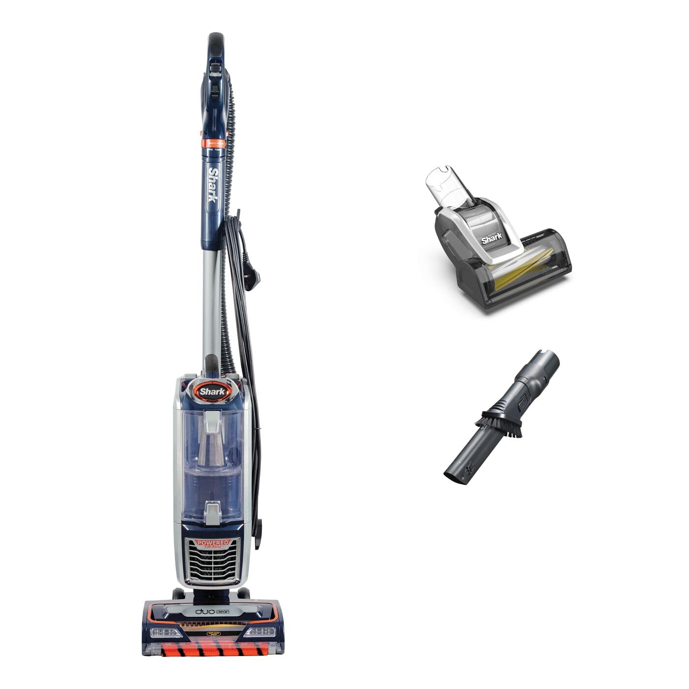 Shark Corded Upright Vacuum Cleaner,0.83L, Pet Model, Navy/Orange, 750W