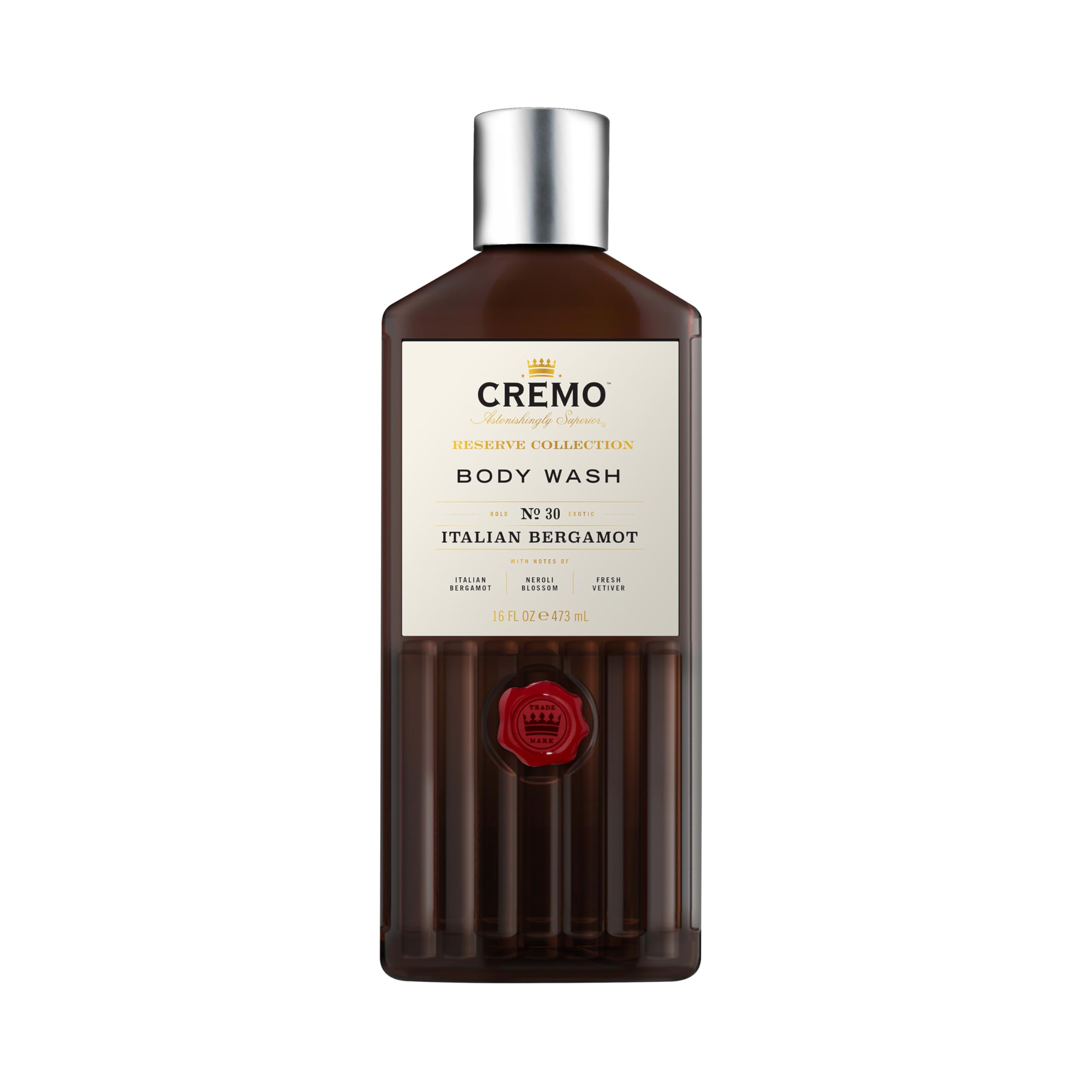 CREMO Italian Bergamot Body Wash for Men - Bright & Citrus - 473ml