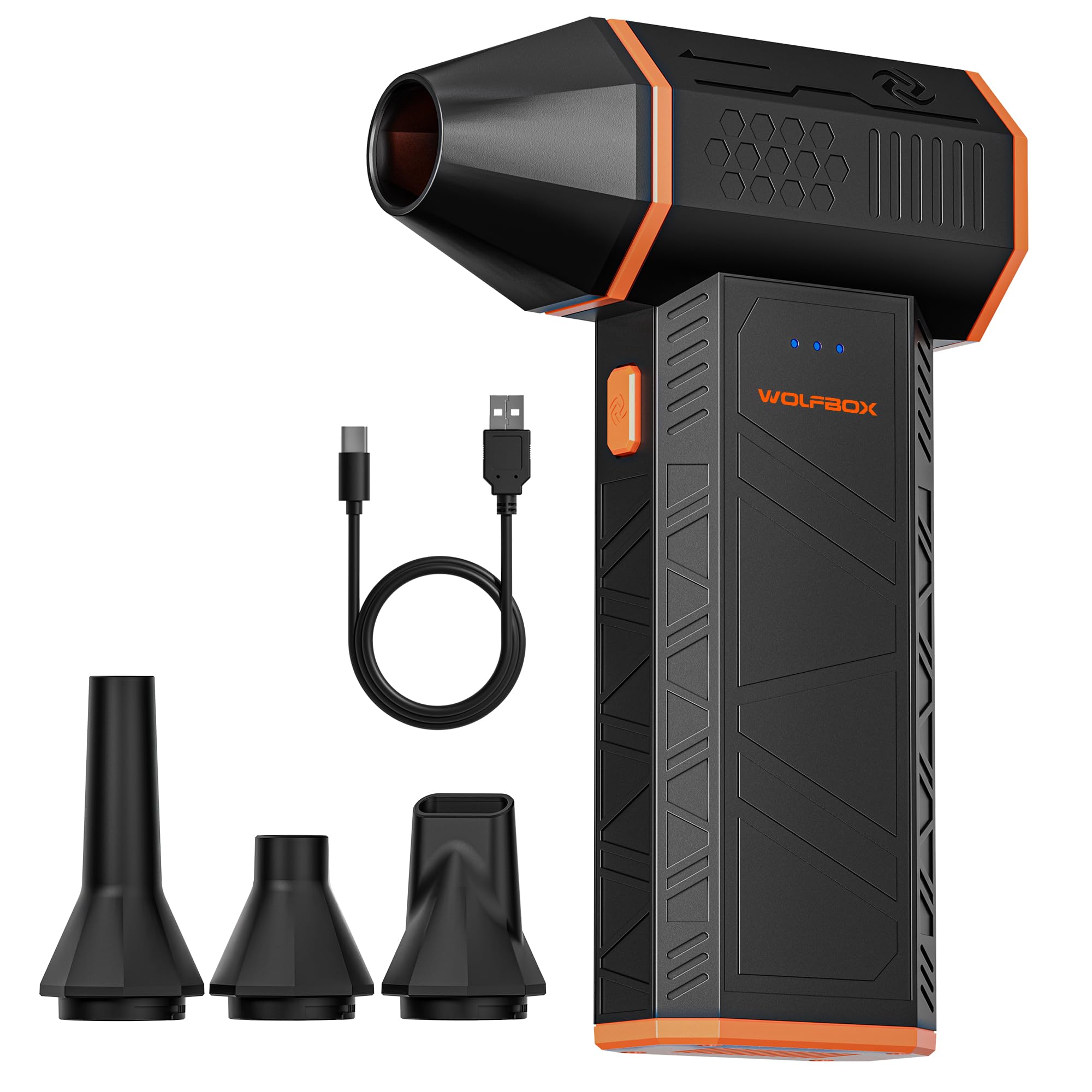 WOLFBOX MF50 Compressed Air Duster-110000RPM Super Power Air Cleaner for PC