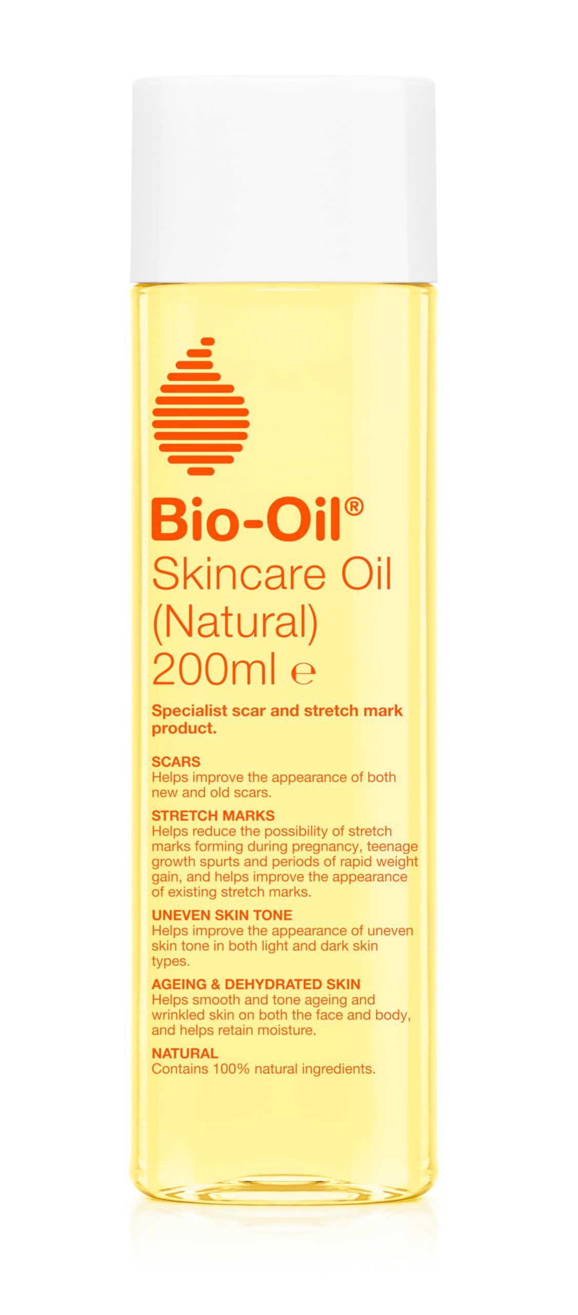 Bio-Oil Natural Skincare Oil for Scars and Stretch Marks, 200ml