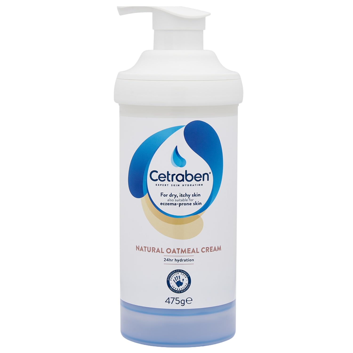 Cetraben Natural Oatmeal Cream for Dry Sensitive Eczema-Prone Skin, 475g